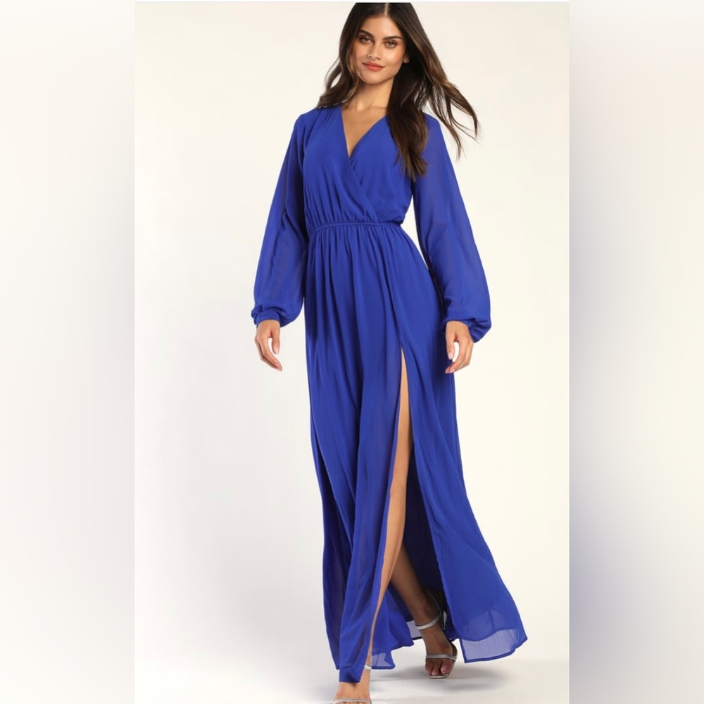 Lulus Blue Maxi Dress NWT